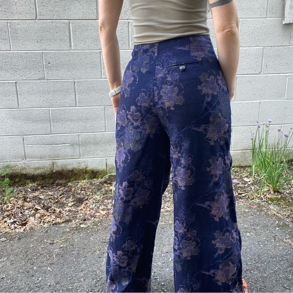 NWT Pilcro & Letterpress Floral Wide Leg Pants - Picture 5 of 10